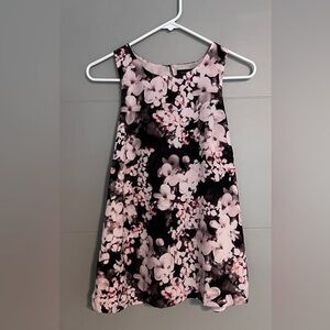 Pink Floral T-Back Blouse